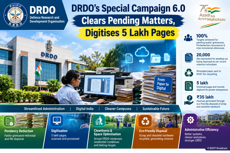 DRDO’s Special Campaign 6.0 Clears Pending Matters, Digitises 5 Lakh Pages